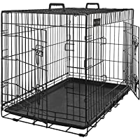 Los mejores  - FEANDREA Jaula Metálica para Perros- Transportín Plegable para Mascotas- XXXL- 122 x 76 x 81 cm- Negro PD48H